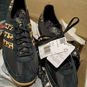 Adidas Black and Leopard Print Men's Shoes